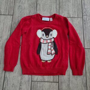 The Children’s Place Red Penguin Sweater Girls 4T